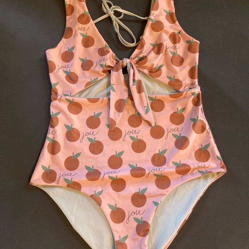 Joie Peach Print Women's One Piece Swimsuit